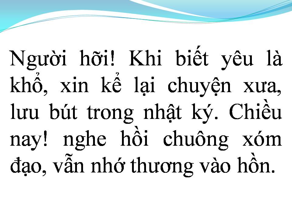 Lời bài hát HỒI CHUÔNG XÓM ĐẠO