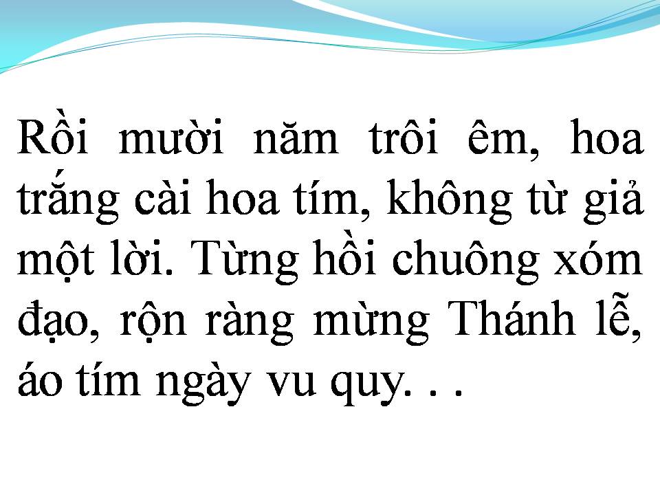 Lời bài hát HỒI CHUÔNG XÓM ĐẠO