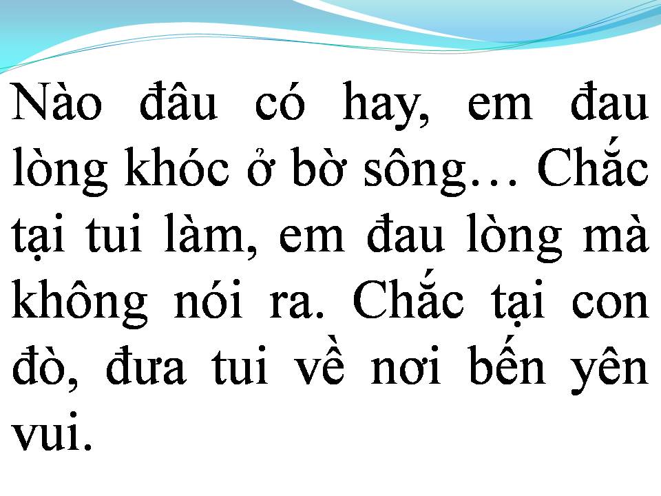 Lời bài hát HỜN TRÁCH CON ĐÒ