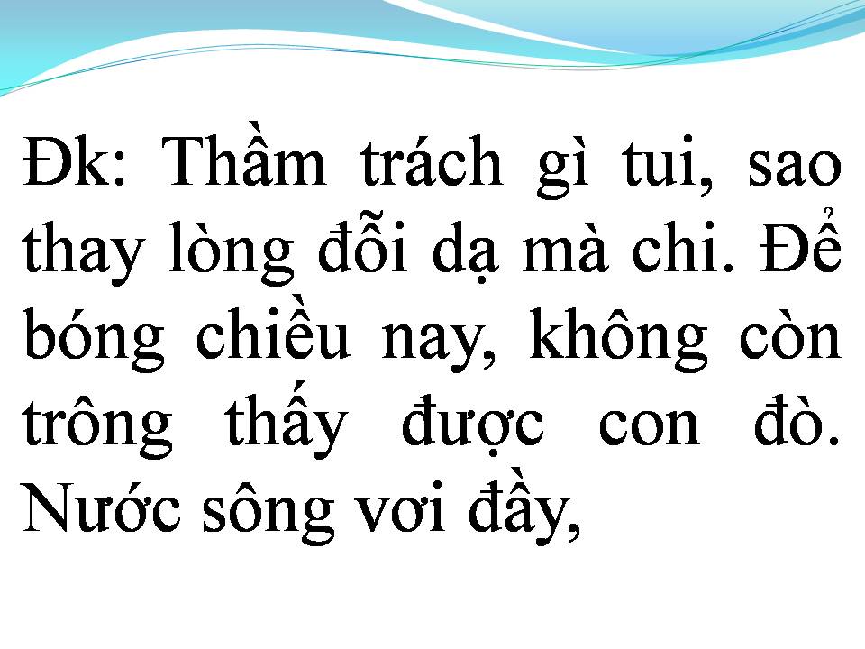 Lời bài hát HỜN TRÁCH CON ĐÒ