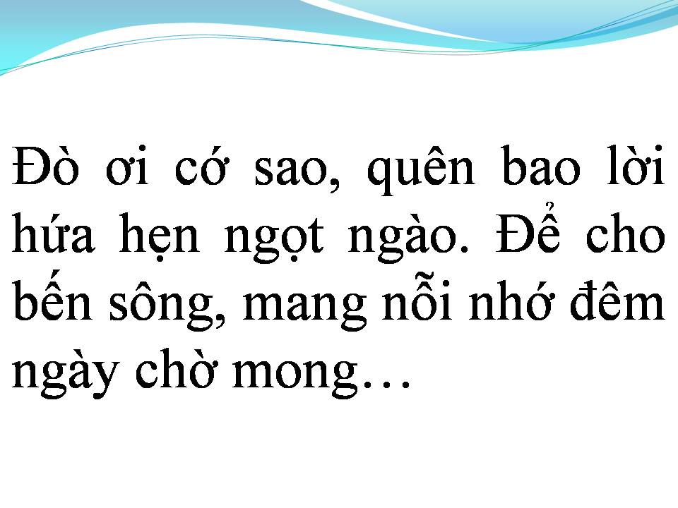Lời bài hát HỜN TRÁCH CON ĐÒ