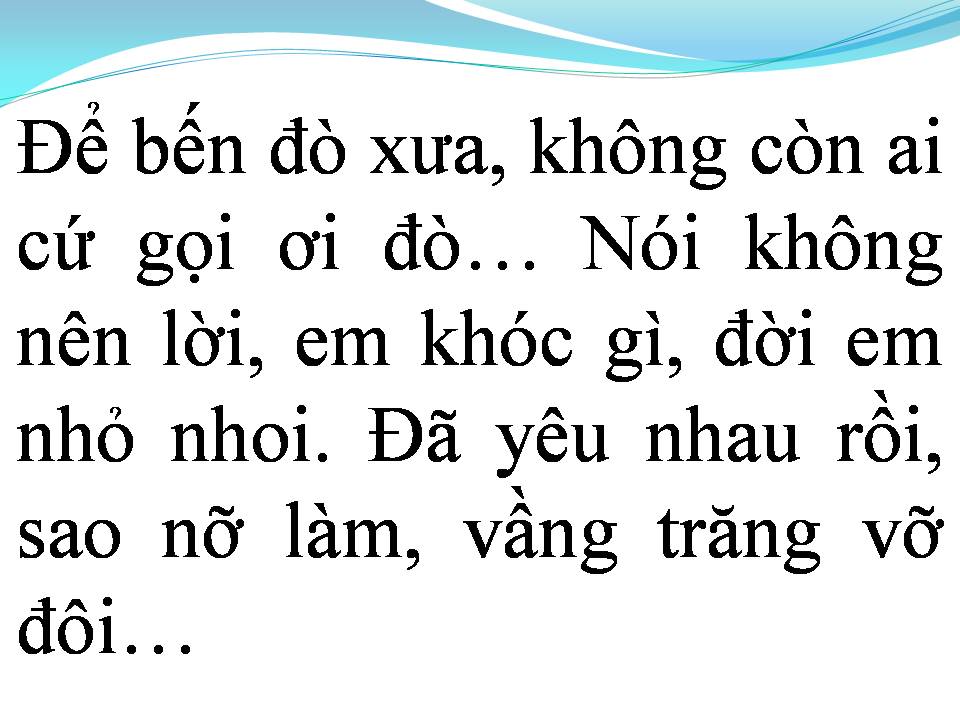 Lời bài hát HỜN TRÁCH CON ĐÒ