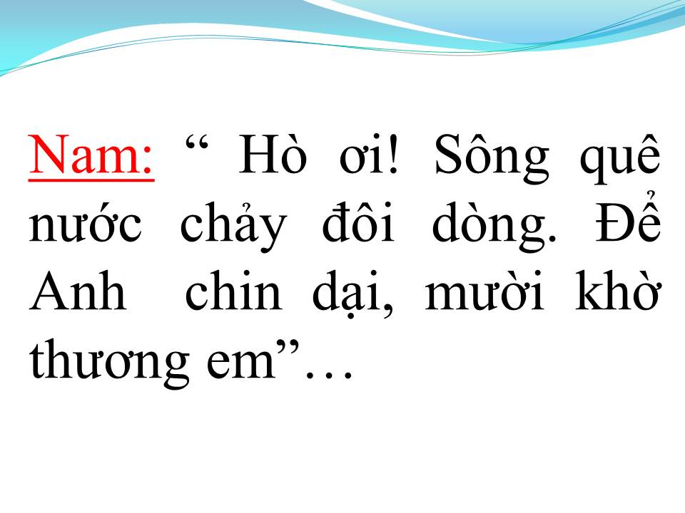 Lời bài hát SÔNG QUÊ (SONG CA)