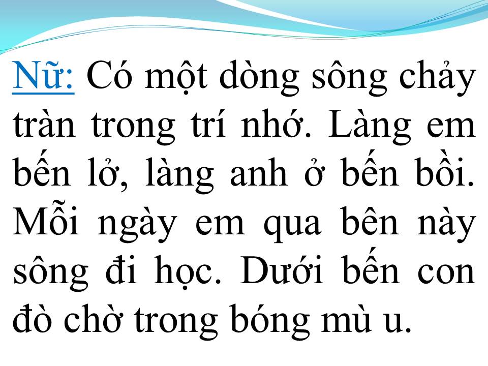Lời bài hát SÔNG QUÊ (SONG CA)