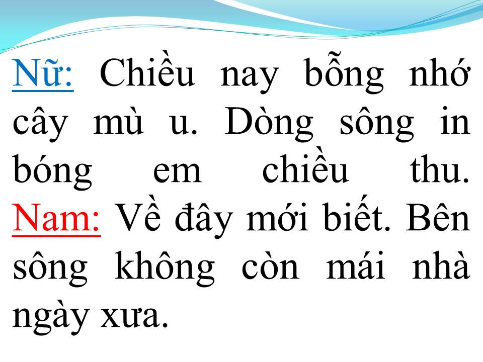 Lời bài hát SÔNG QUÊ (SONG CA)