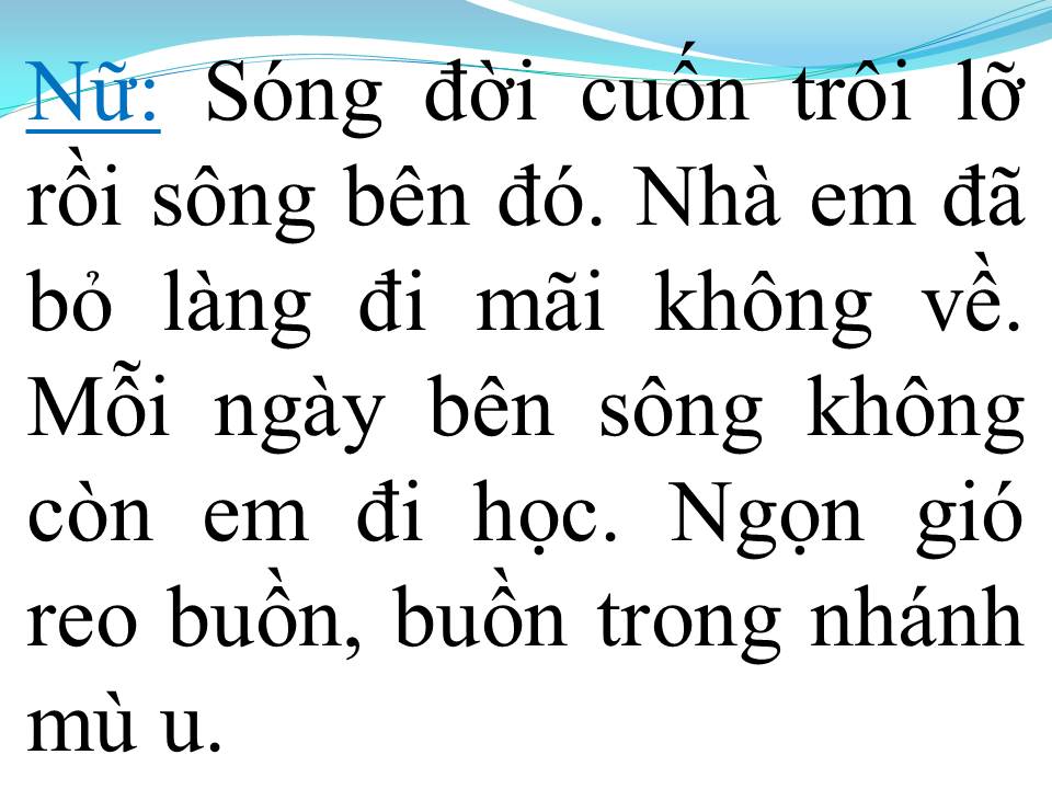 Lời bài hát SÔNG QUÊ (SONG CA)