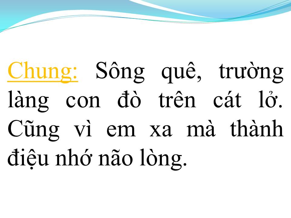 Lời bài hát SÔNG QUÊ (SONG CA)
