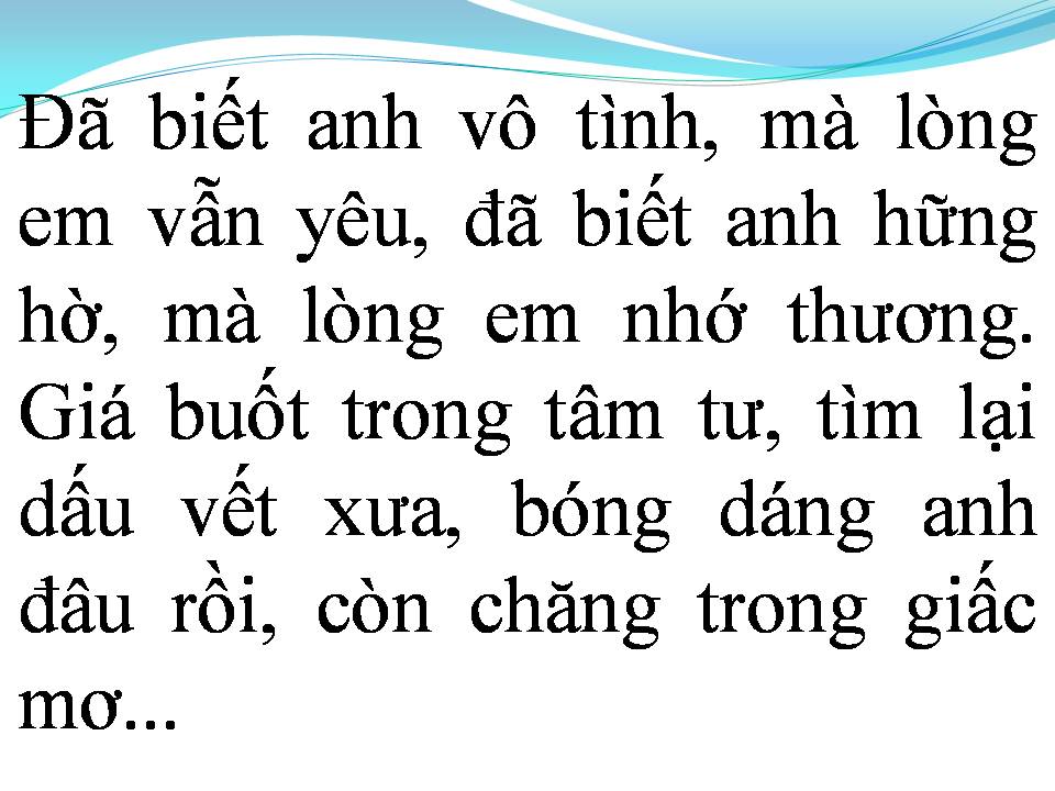 Lời bài hát SAO EM NỠ VÔ TÌNH