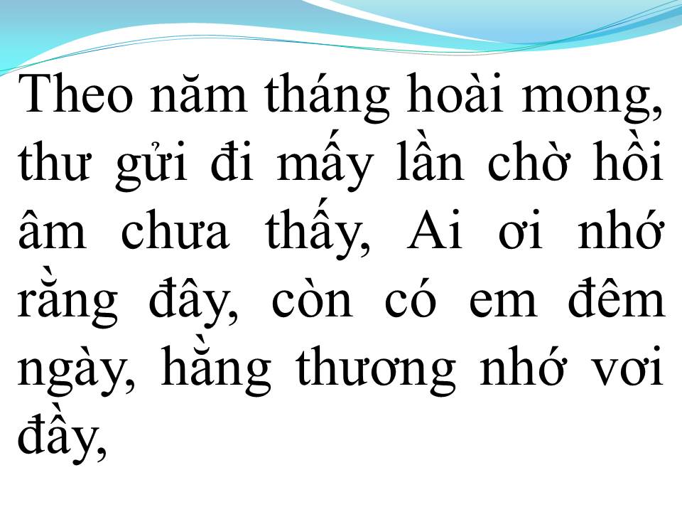 Lời bài hát SAO CHƯA THẤY HỒI ÂM