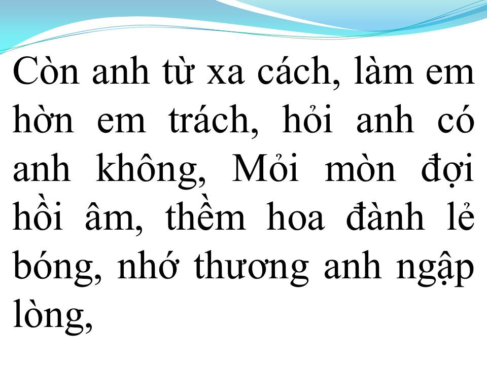 Lời bài hát SAO CHƯA THẤY HỒI ÂM