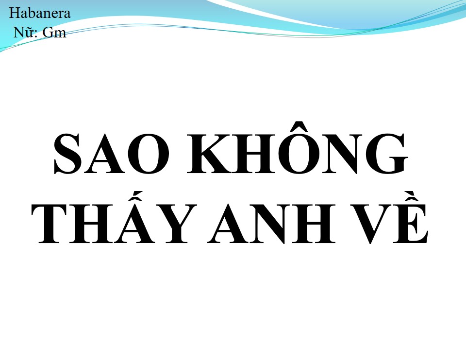 Lời bài hát SAO KHÔNG THẤY ANH VỀ (THƯƠNG VỀ MIỀN TRUNG 2)
