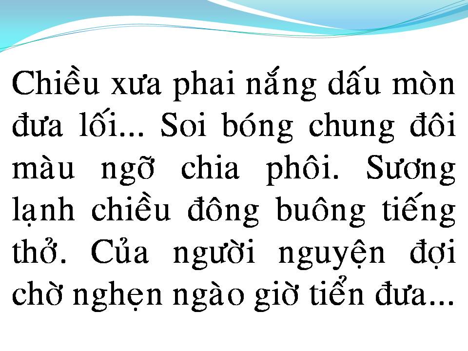 Lời bài hát SƯƠNG LẠNH CHIỀU ĐÔNG