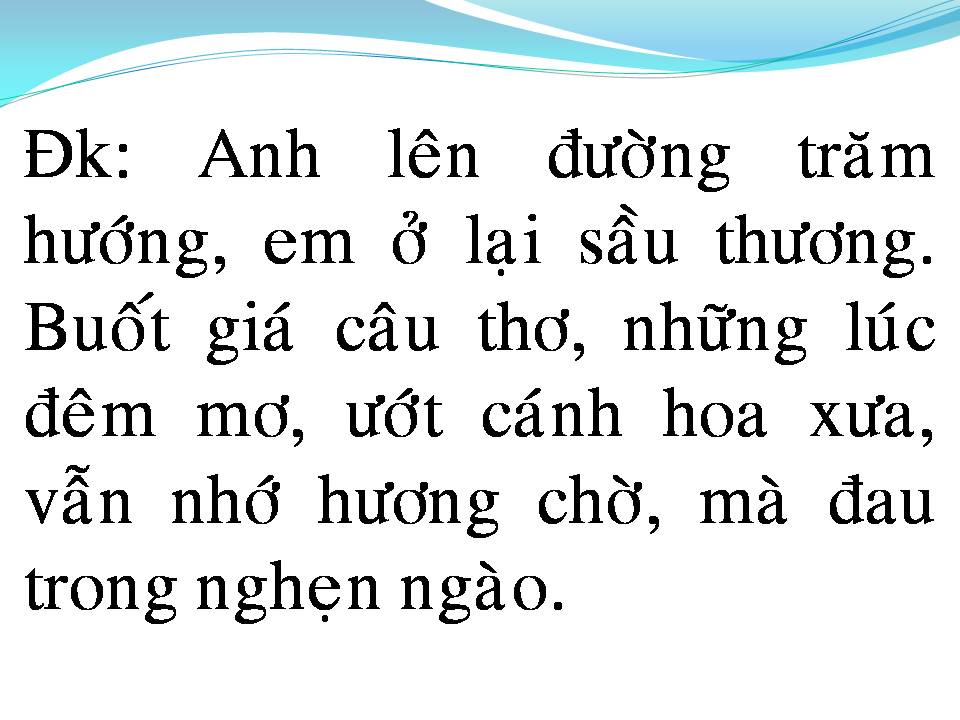 Lời bài hát SƯƠNG LẠNH CHIỀU ĐÔNG