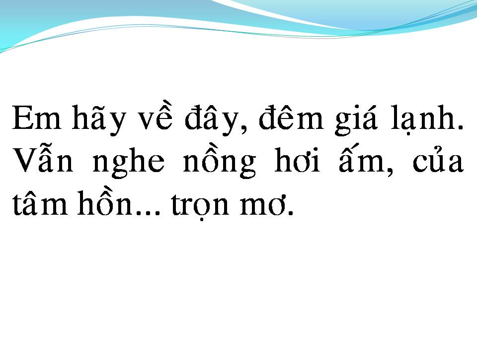 Lời bài hát SƯƠNG LẠNH CHIỀU ĐÔNG