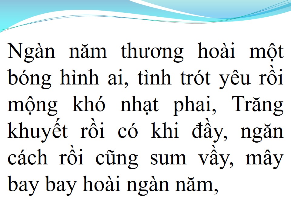 Lời bài hát THƯƠNG HOÀI NGÀN NĂM