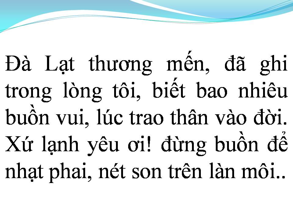 Lời bài hát THƯƠNG VỀ MIỀN ĐẤT LẠNH