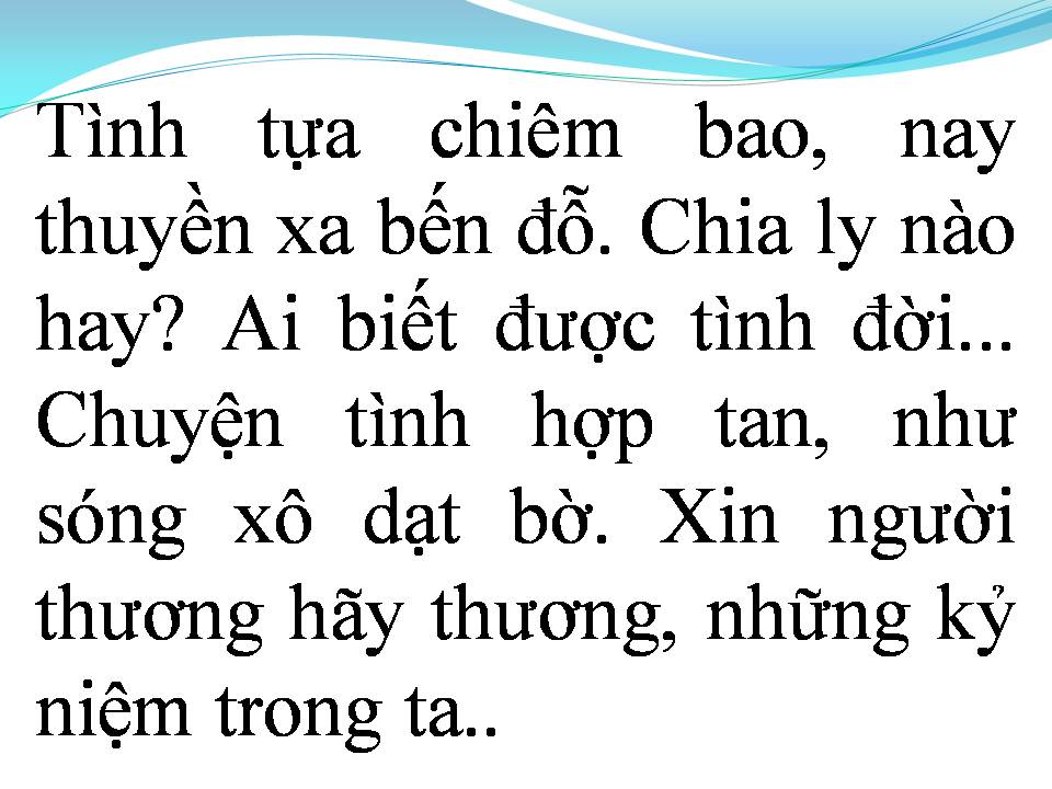 Lời bài hát THUYỀN XA BẾN ĐỖ
