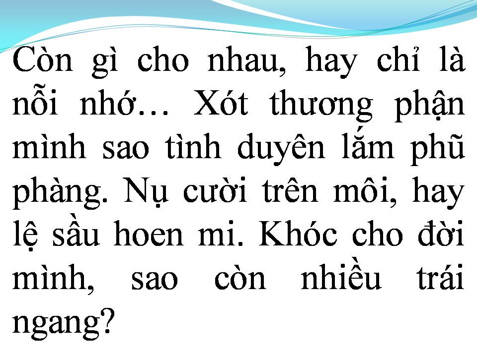Lời bài hát THUYỀN XA BẾN ĐỖ
