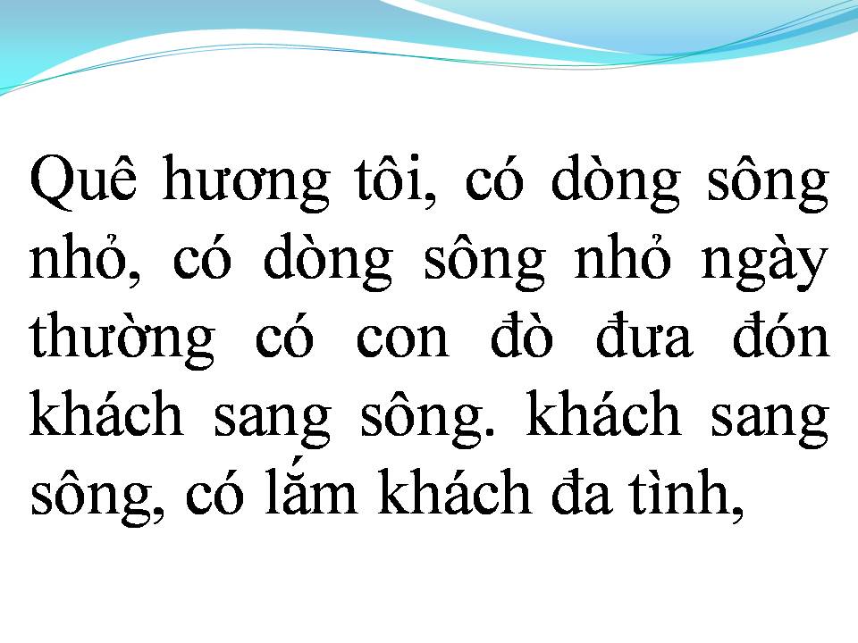 Lời bài hát TRÊN DÒNG SÔNG NHỎ