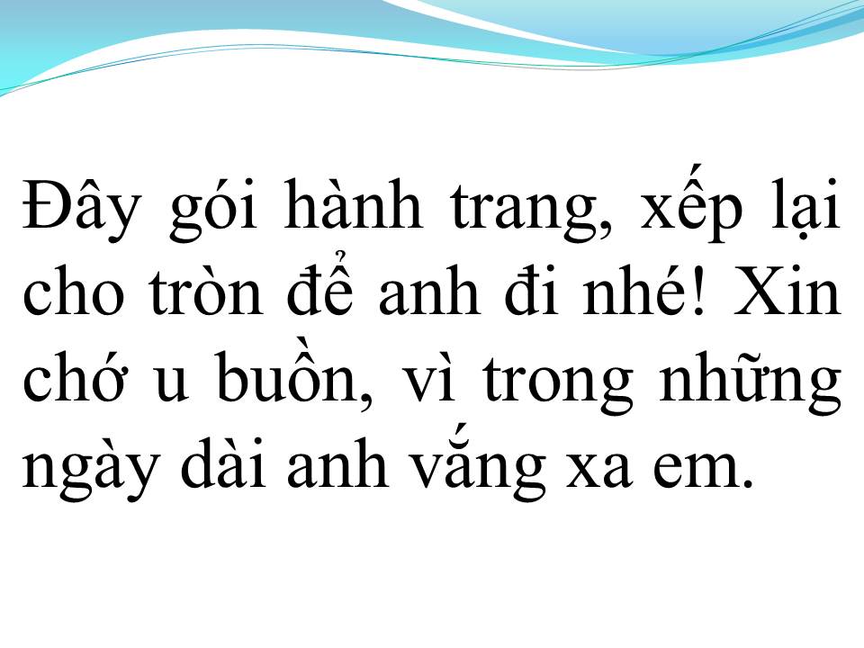 Lời bài hát HÀNH TRANG GIÃ TỪ