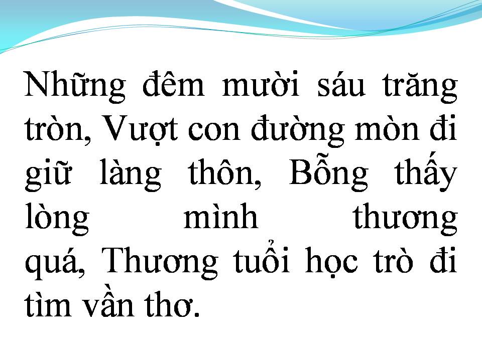 Lời bài hát MƯỜI SÁU TRĂNG TRÒN