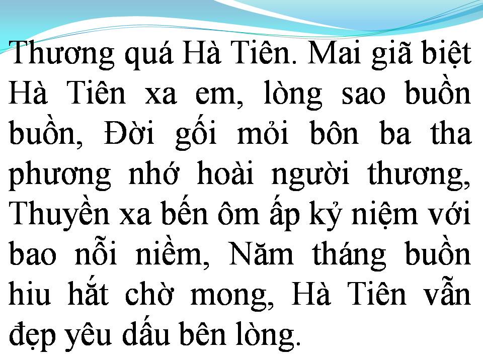 Lời bài hát YÊU DẤU HÀ TIÊN