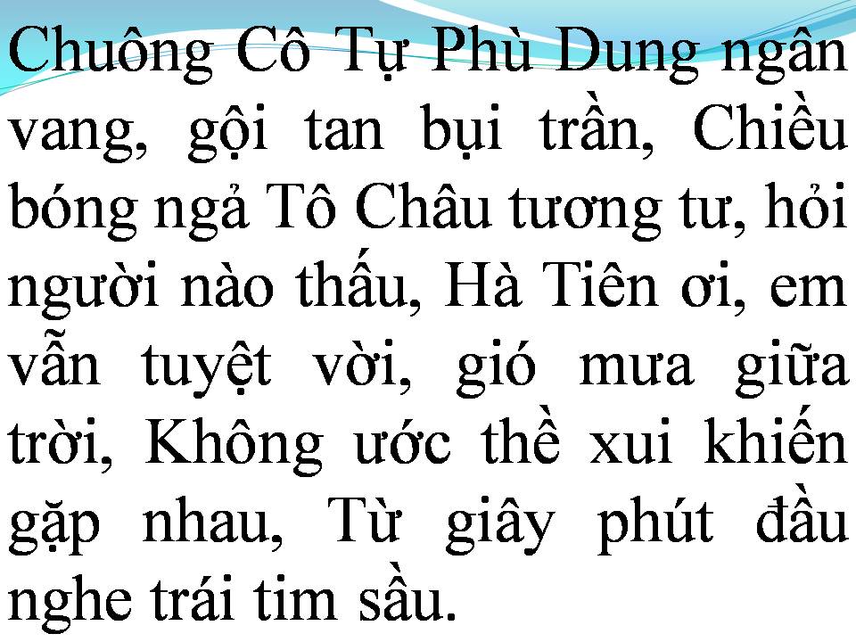 Lời bài hát YÊU DẤU HÀ TIÊN