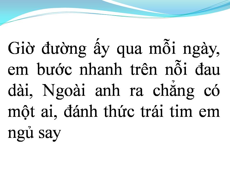 Lời bài hát ĐOẠN ĐƯỜNG VẮNG