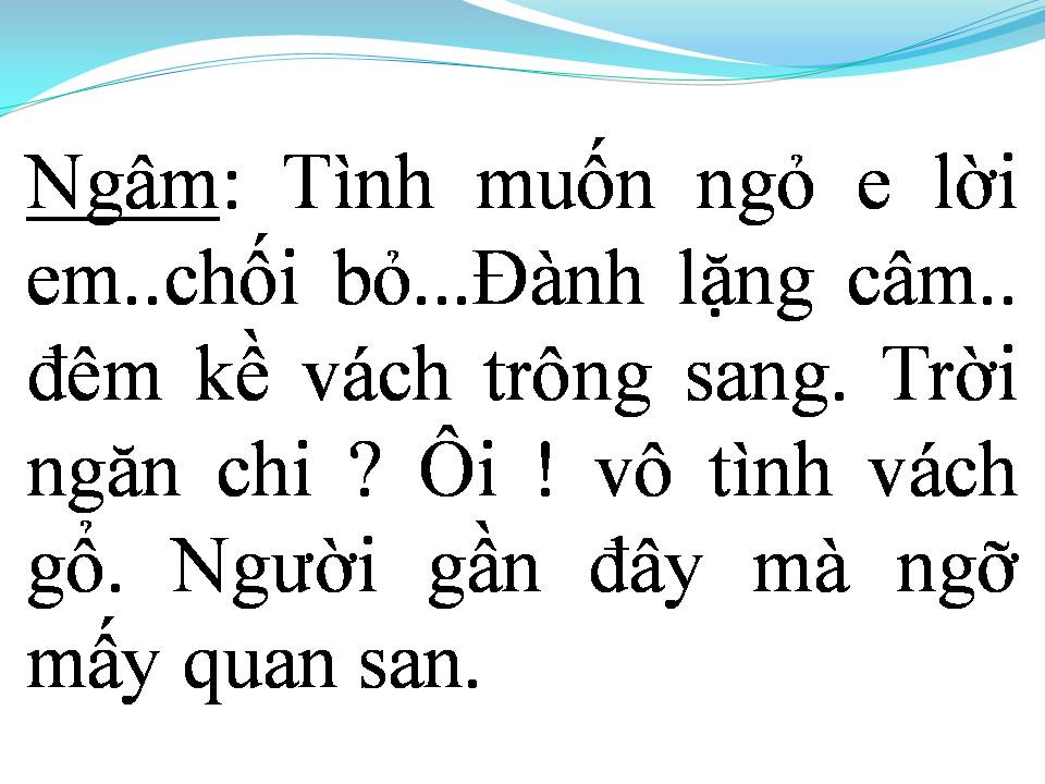 Lời bài hát YÊU NGƯỜI CHUNG VÁCH