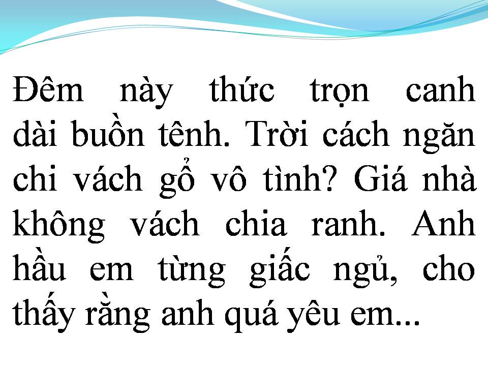 Lời bài hát YÊU NGƯỜI CHUNG VÁCH