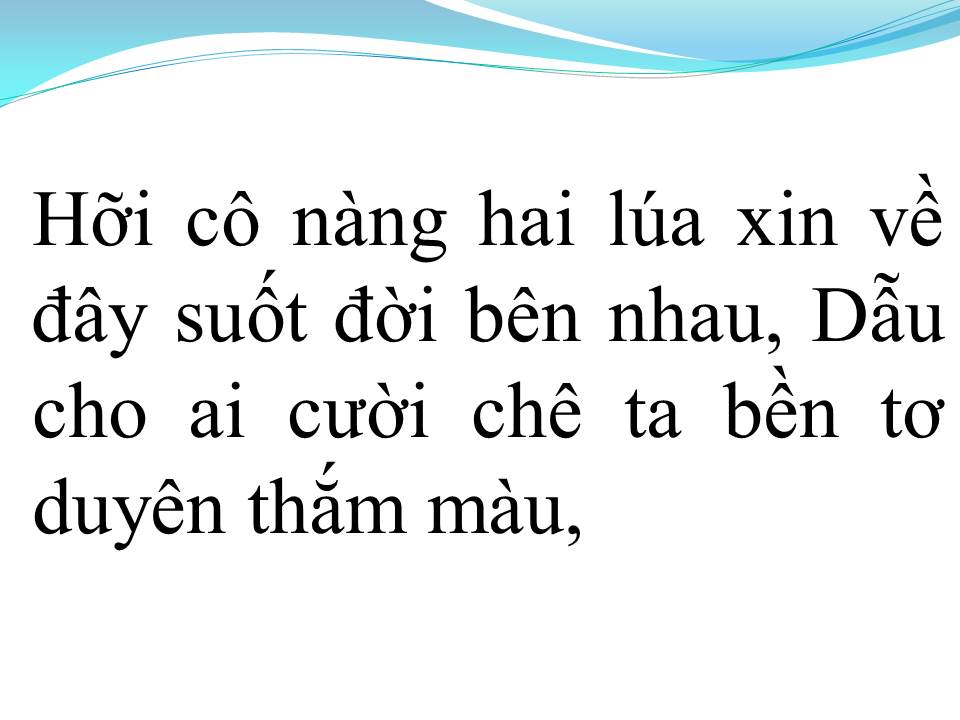 Lời bài hát YÊU CHỊ HAI LÚA