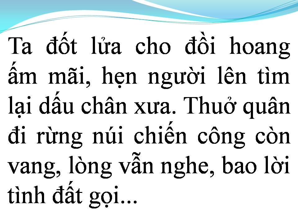 Lời bài hát KHÚC HÁT NGƯỜI ĐI KHAI HOANG