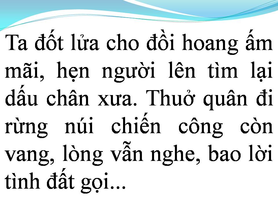 Lời bài hát KHÚC HÁT NGƯỜI ĐI KHAI HOANG