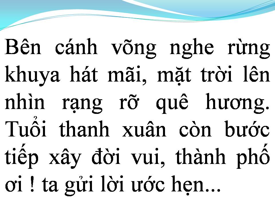 Lời bài hát KHÚC HÁT NGƯỜI ĐI KHAI HOANG