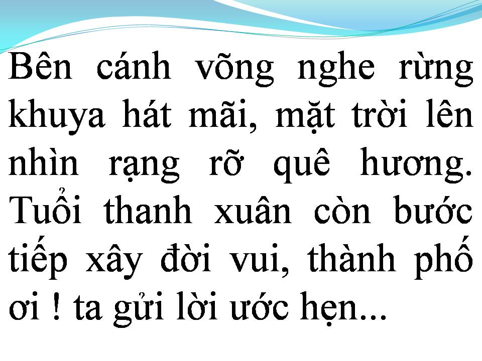 Lời bài hát KHÚC HÁT NGƯỜI ĐI KHAI HOANG
