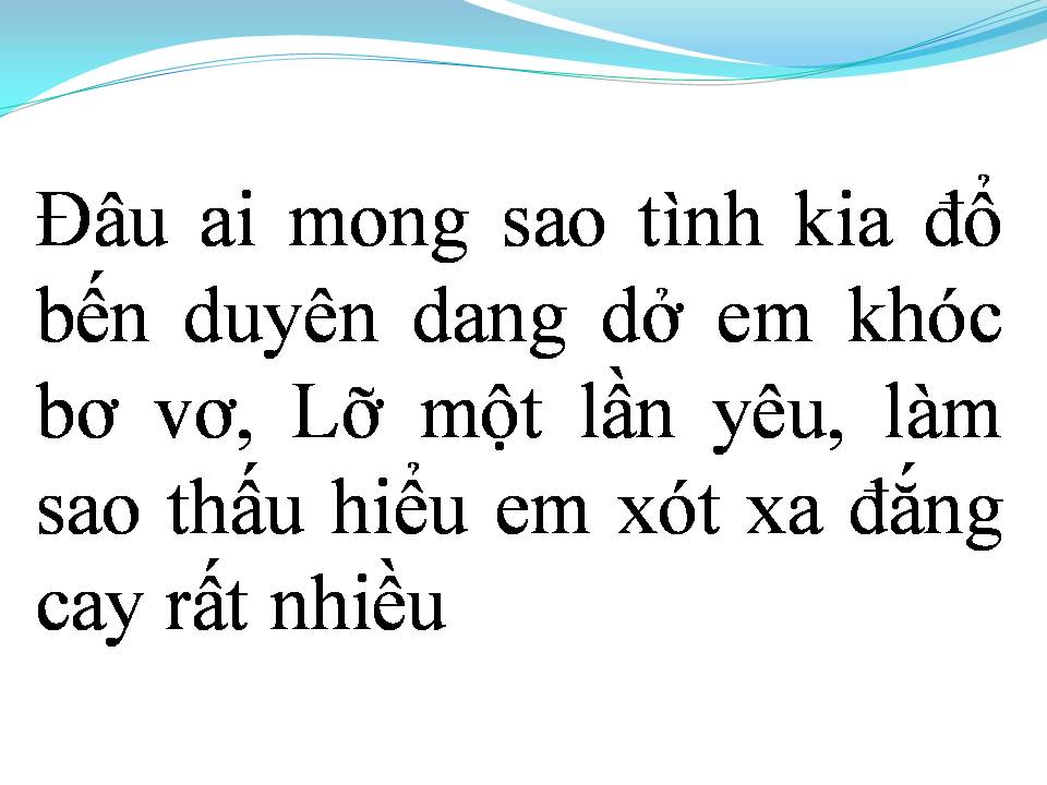 Lời bài hát DUYÊN CON GÁI
