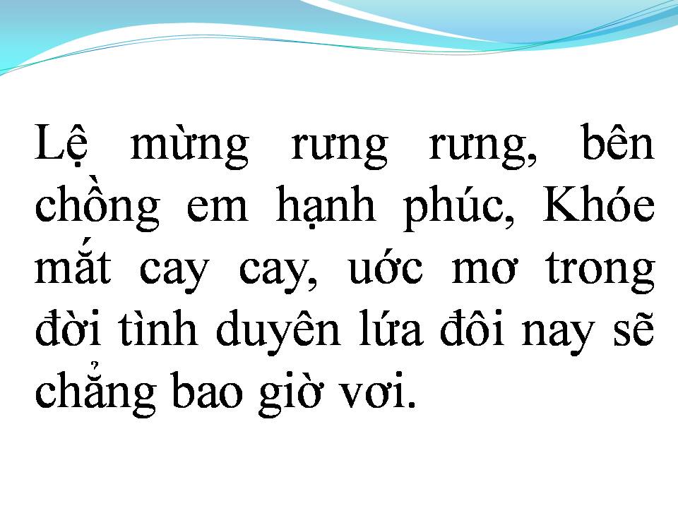 Lời bài hát DUYÊN CON GÁI