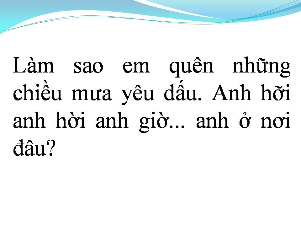 Lời bài hát NHỮNG CHIỀU MƯA YÊU DẤU