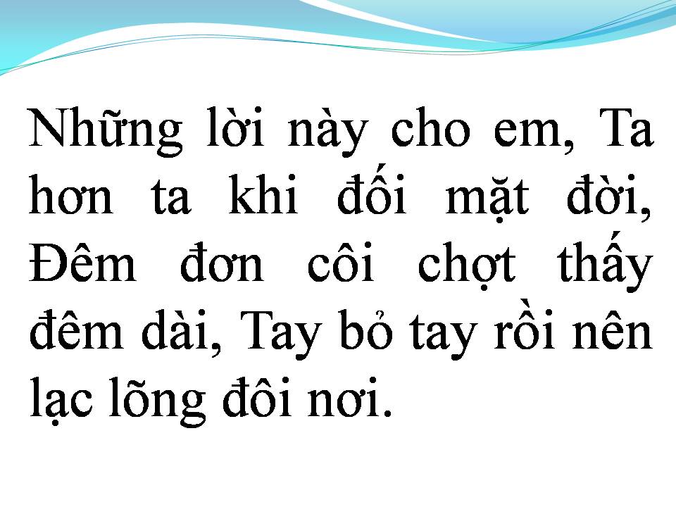 Lời bài hát NHỮNG LỜI NÀY CHO EM