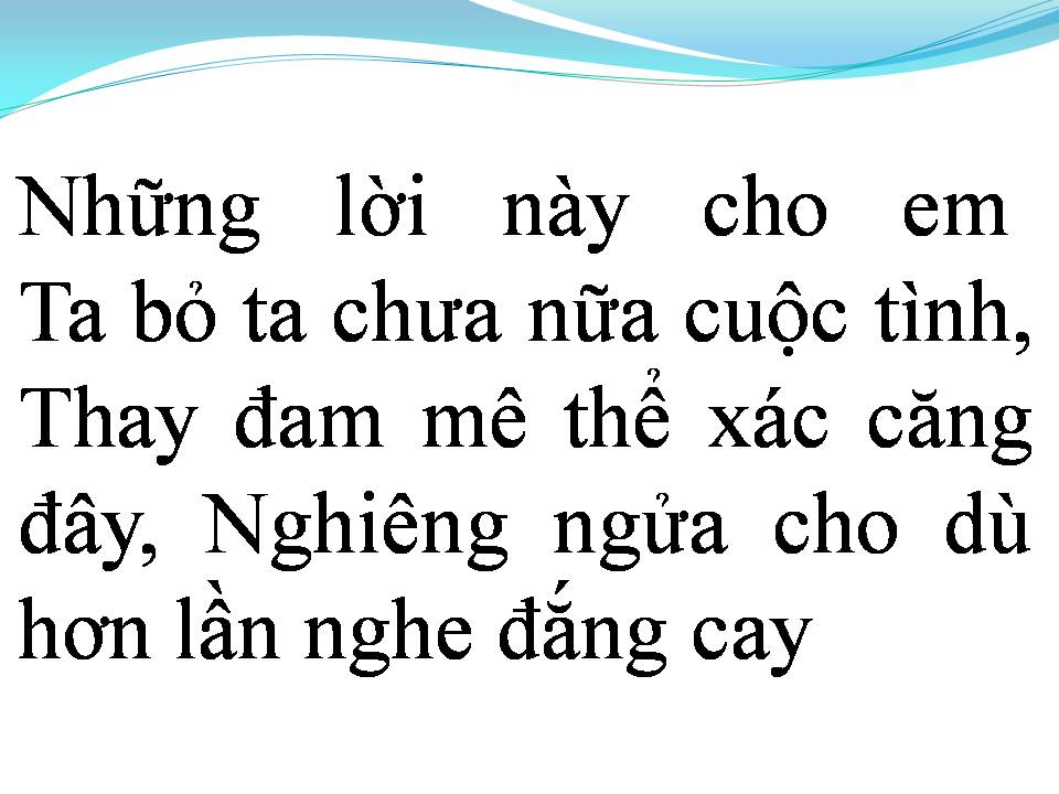 Lời bài hát NHỮNG LỜI NÀY CHO EM