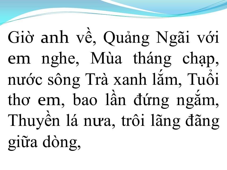 Lời bài hát QUẢNG NGÃI TA VỀ