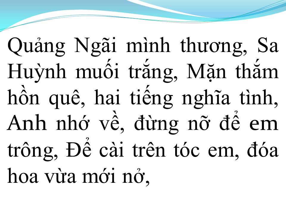 Lời bài hát QUẢNG NGÃI TA VỀ
