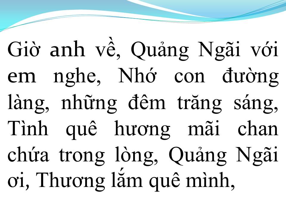 Lời bài hát QUẢNG NGÃI TA VỀ