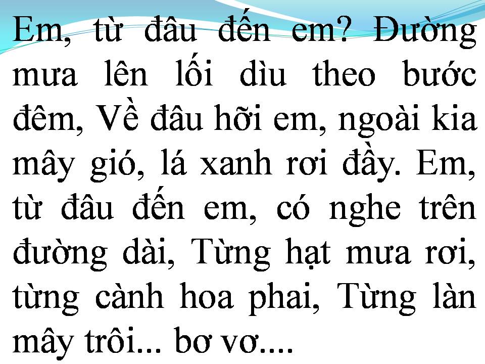 Lời bài hát MƯA BAY TRONG ĐỜI
