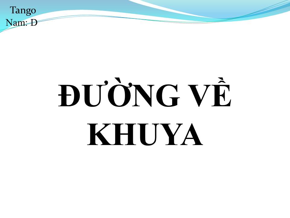 Lời bài hát ĐƯỜNG VỀ KHUYA