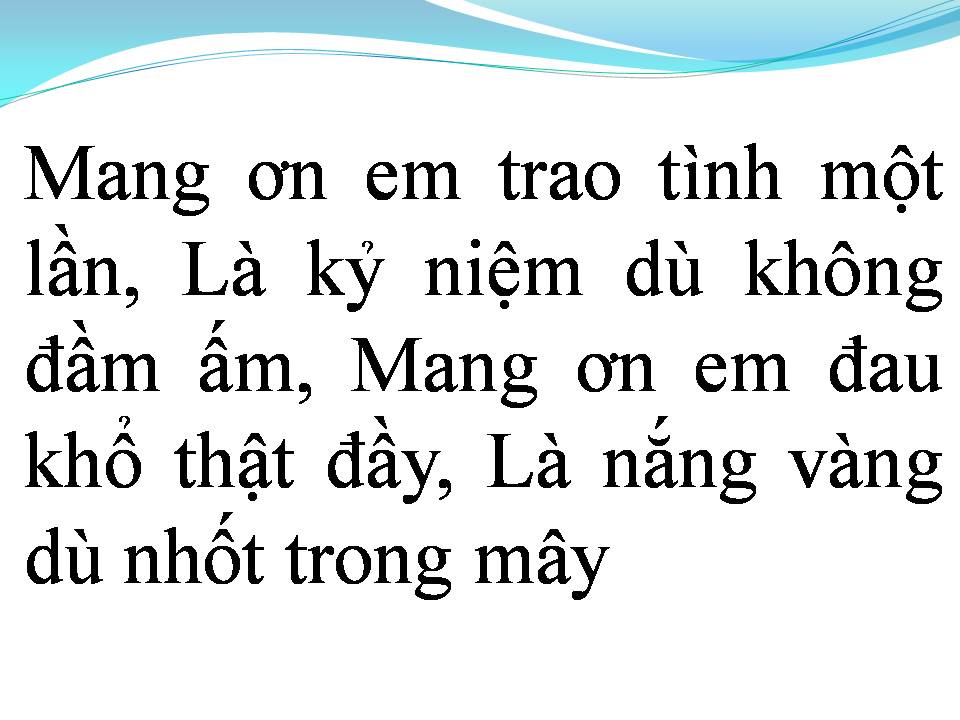 Lời bài hát TƯỞNG NIỆM