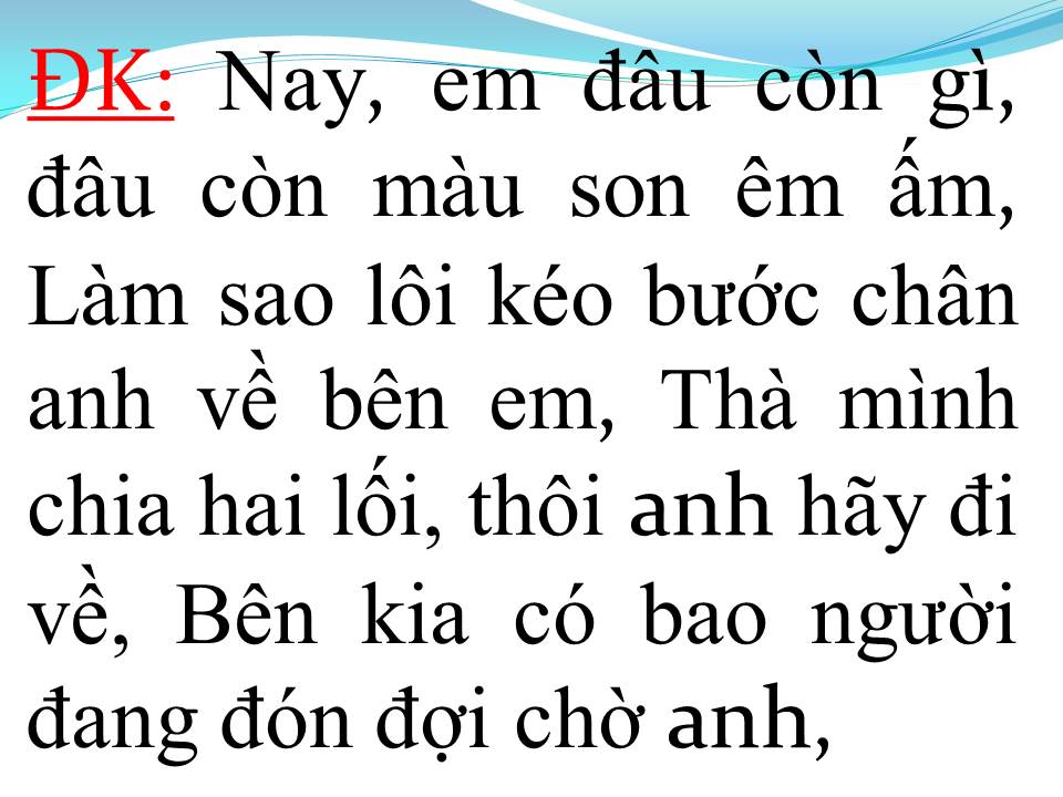 Lời bài hát XIN TRẢ CHO EM (XIN TRẢ CHO ANH)