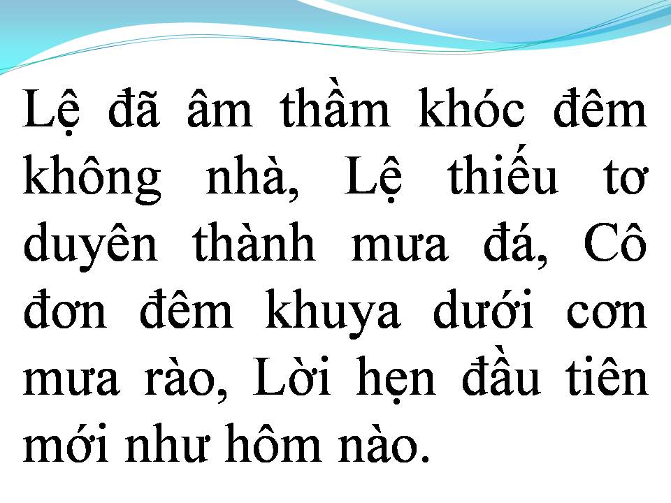 Lời bài hát MƯA LỆ