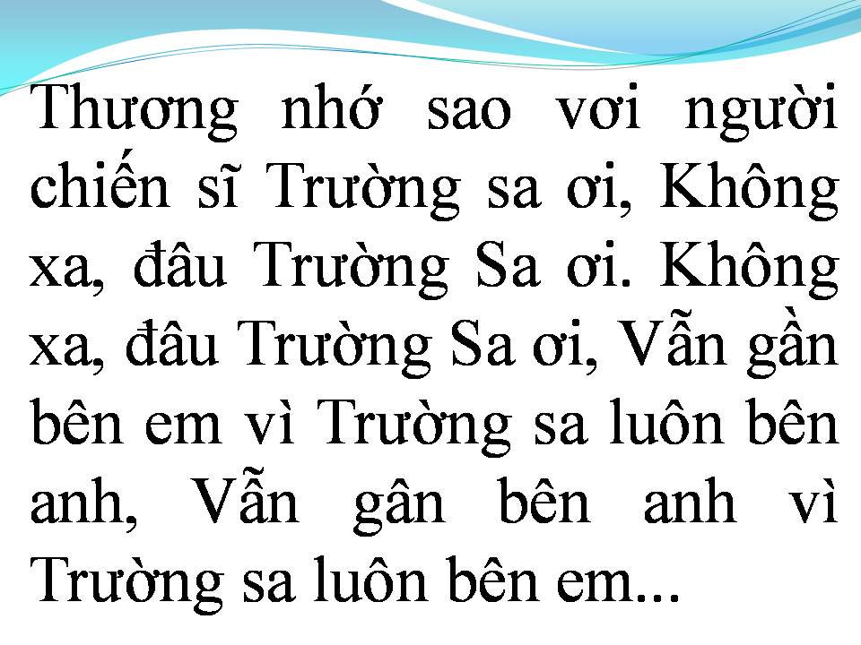 Lời bài hát GẦN LẮM TRƯỜNG SA