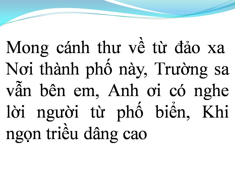 Lời bài hát GẦN LẮM TRƯỜNG SA